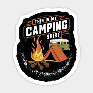 This Is My Camping Shirt Funny Camper Sticker